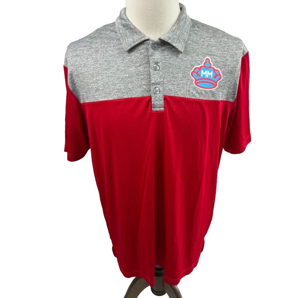 New Era MLB Polo Shirt Red City Connect MM Crown Logo Mens Large